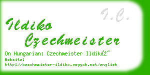 ildiko czechmeister business card